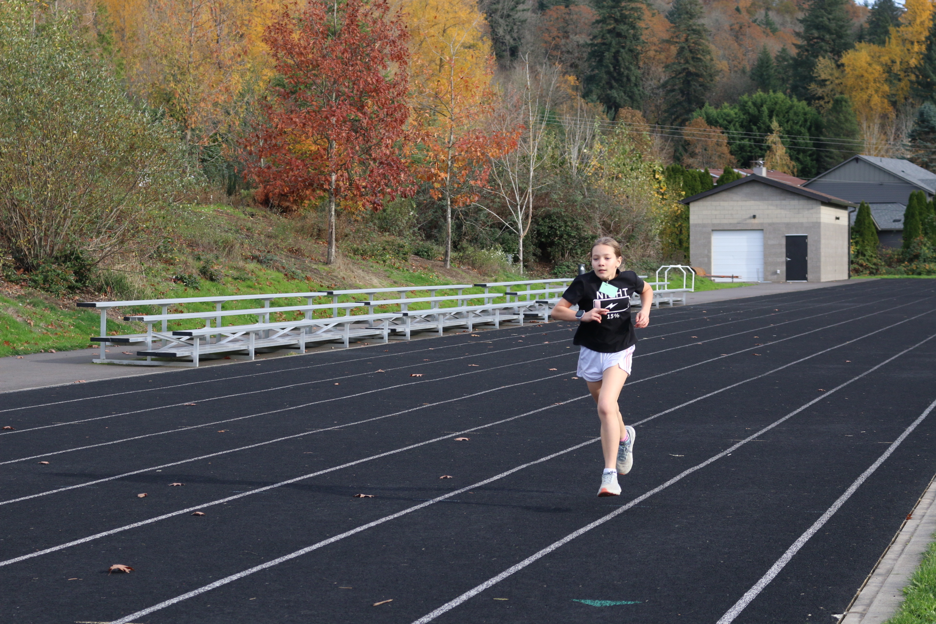 Student runs on track at CRGE