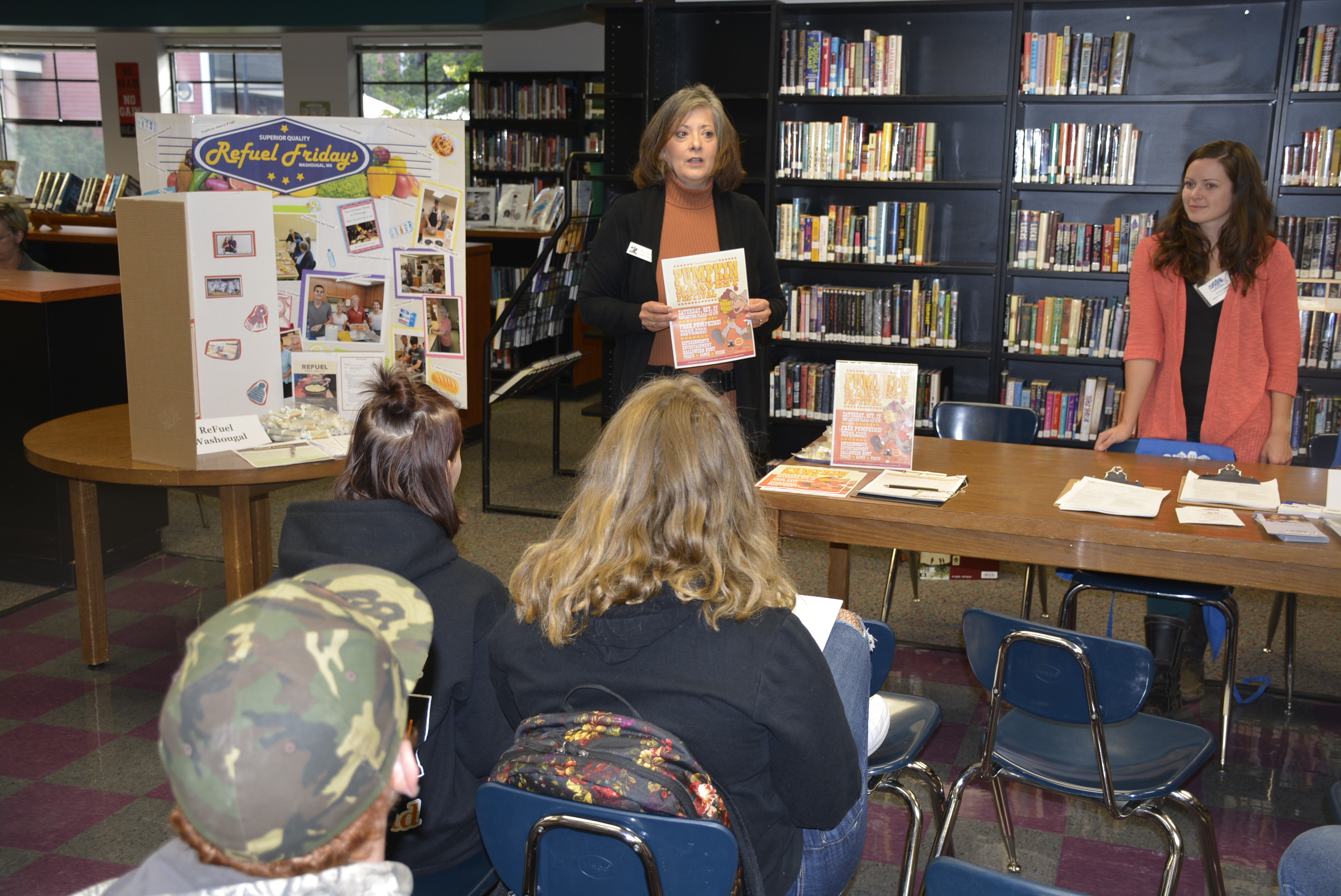 Students learn about volunteer opportunities with the City of Washougal