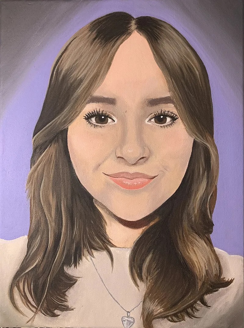 Painting of Maddison by Makenzie Halverson, WHS student