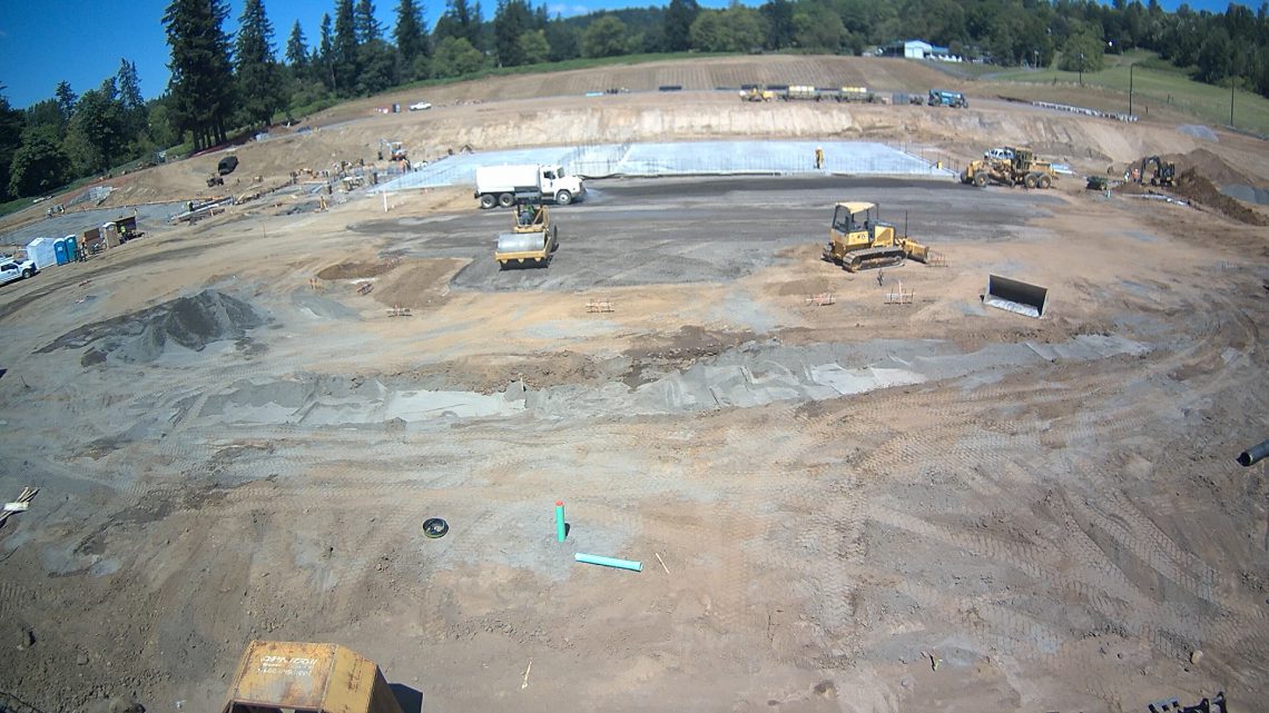 Picture of the Gymnasium foundations and footings for elementary wing of the new school