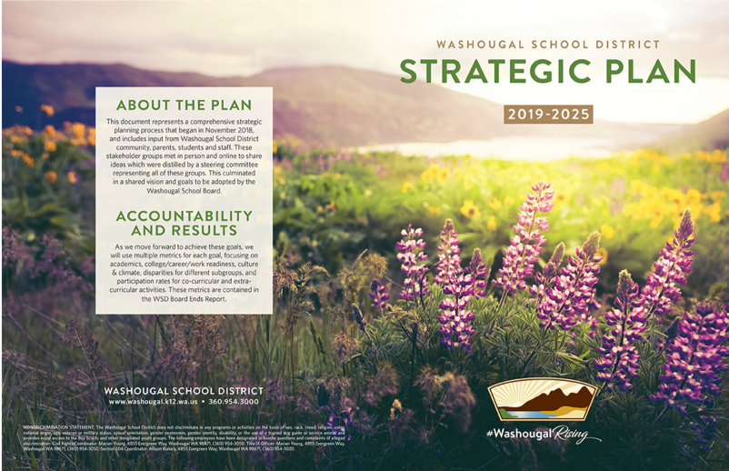 thumbnail sized cover of strategic plan with flowers in the gorge on cover