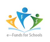 E F S in stylized person with words eFunds for Schools below